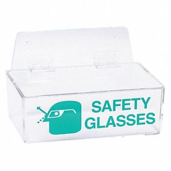 BRADY Prot Eyewear Disp W/ Lid Tray Clr Acryl, 5U604