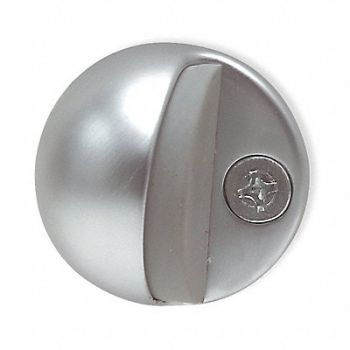 GRAINGER APPROVED Floor Door Stop Satin Chrome 1 In, 5U606