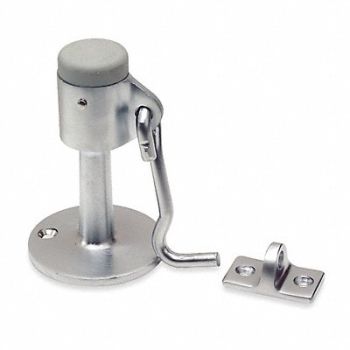 GRAINGER APPROVED Hook-Style Door Holder 2-1/4In Stn Chrme, 5U610