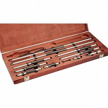 STARRETT Inside Micrometer Set 6 to 78 In, 5UAA7
