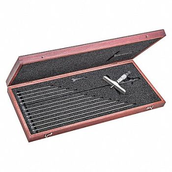 STARRETT Depth Micrometer 0-12 In 4 In Base, 5UAH0