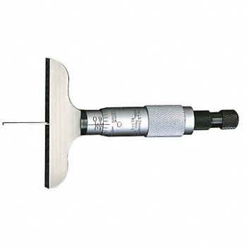 STARRETT Depth Micrometer Non-Rotating 0-3 In, 5UAH3