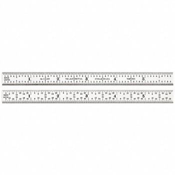 STARRETT Steel Rule Heavy Spring-Tempered 48 In, 5UAN6