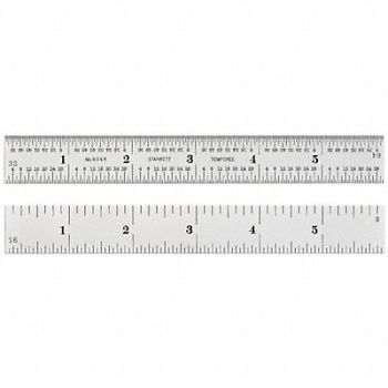 STARRETT Steel Rule Heavy Spring-Tempered 72 In, 5UAN8