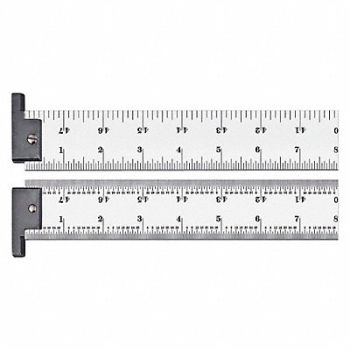 STARRETT Steel Rule Heavy Spring-Tempered 48 In, 5UAN7