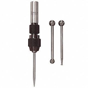 STARRETT Wiggler/Center Finder 3 Attachments, 5UAR7