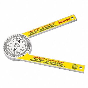 STARRETT Man-Reading Miter Protractor Grad 1 deg, 5UAT6