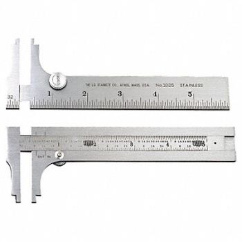 STARRETT Pocket Slide Caliper 6 In, 5UAU5