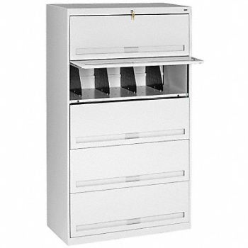TENNSCO Cabinet 36 x 63-1/2 x 17 In Light Gray, 5UEZ4