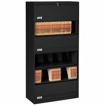 TENNSCO Cabinet 36 x 75-1/4 x 17 In Black, 5UEZ9