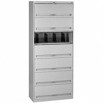 TENNSCO Cabinet 36 x 87 x 17 In Light Gray, 5UFA0