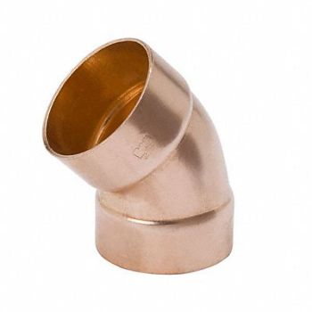 STREAMLINE DWV Elbow 45 Deg Wrot Copper 2 CxC, 5UGF4