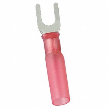 POWER FIRST Fork Terminal Tin Copper Red PK25, 5UGJ7