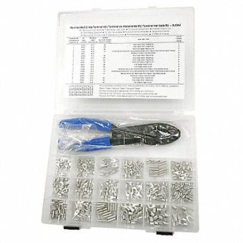 POWER FIRST Wire Terminal Kit Cu None 22 AWG 10 AWG, 5UGK4