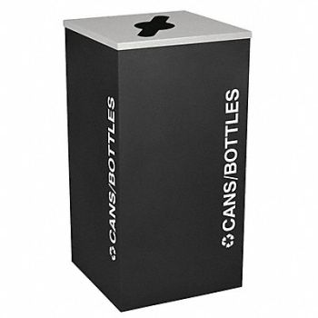TOUGH GUY Recycling Container Black 24 gal., 5UJC3