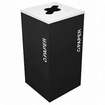 TOUGH GUY Recycling Container Black 24 gal., 5UJC7