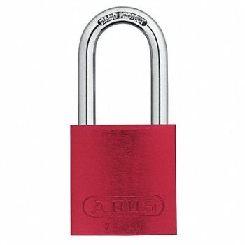 ABUS H5007 Lockout Padlock KA Red 1-1/2 H PK12, 14Z358