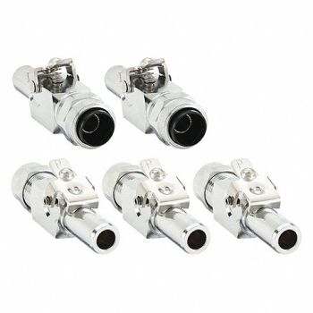 PARKER Through Type Coupler Metal 1/4 In PK5, 5UNL5