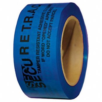NOVAVISION Tamper Evident Tape Blue 2Inx180Ft, 16G847