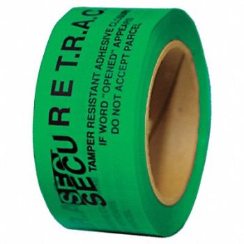 NOVAVISION Tamper Evident Tape Green 2Inx180Ft, 16G848