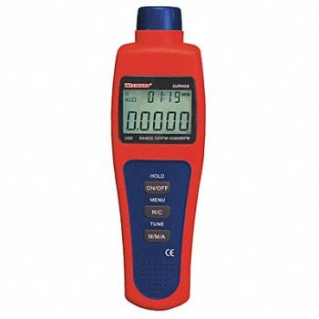 WESTWARD Tachometer 10 to 99 999 rpm, 5URH0