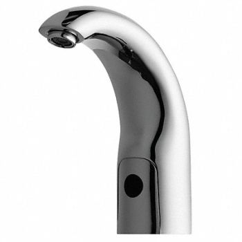 CHICAGO FAUCETS Mid Arc Bathroom Faucet HyTronic, 5UTW9