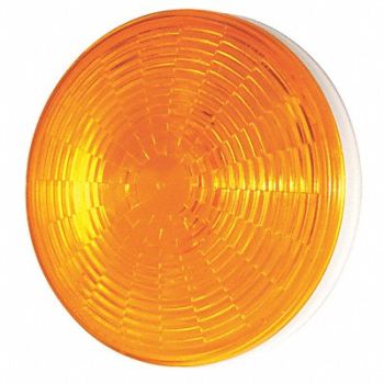 GROTE Stop/Turn/Tail Light Round Yellow, 5UVU1