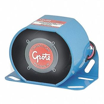 GROTE Back Up Alarm 82 to 107dB Blue 3 in H, 5UVY6