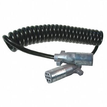 GROTE Coiled Power Cord Green, 5UVY9
