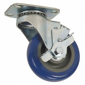 GRAINGER APPROVED NSF-Listed Plate Caster Swivel 300 lb., 5UX88