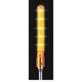 CHECKERS INDUSTRIAL PROD INC Warning Whip Glo-Worm LED Light Amber, 5UYN7