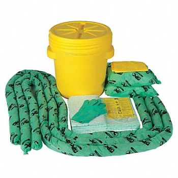 BRADY SPC ABSORBENTS Spill Kit Chem/Hazmat Yellow, 5UZ66