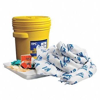 BRADY SPC ABSORBENTS Spill Kit Oil-Based Liquids Yellow, 5UZ69