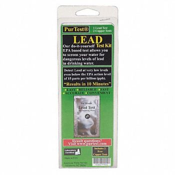 PURTEST Water Test Kit Lead and Copper, 5UZ80