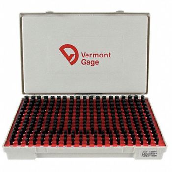 VERMONT GAGE Black Ox-Coated Pin Gauge Set Dim Type, 5VUD3
