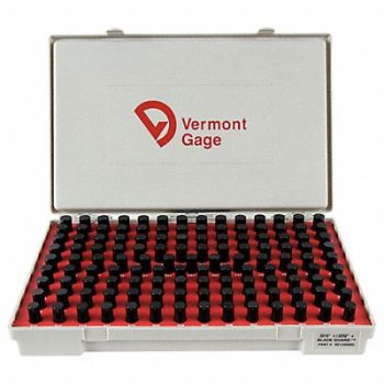 VERMONT GAGE Black Ox-Coated Pin Gauge Set Dim Type, 5VUD4