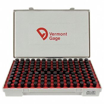 VERMONT GAGE Black Ox-Coated Pin Gauge Set Dim Type, 5VUD5
