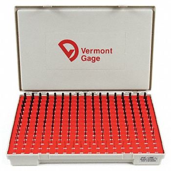 VERMONT GAGE Black Ox-Coated Pin Gauge Set Dim Type, 5VUD9