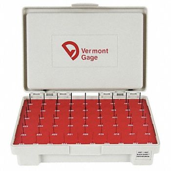 VERMONT GAGE Black Ox-Coated Pin Gauge Set Metric, 5VUE5