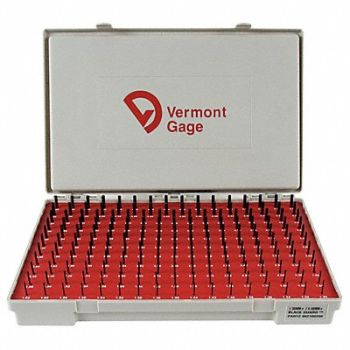 VERMONT GAGE Black Ox-Coated Pin Gauge Set Metric, 5VUE6