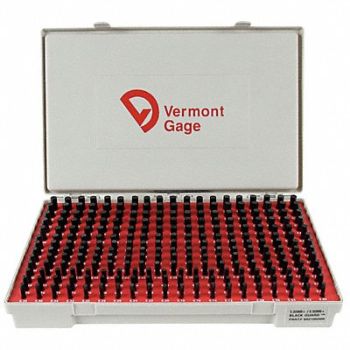 VERMONT GAGE Black Ox-Coated Pin Gauge Set Metric, 5VUE7
