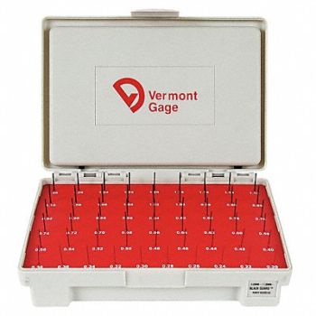 VERMONT GAGE Black Ox-Coated Pin Gauge Set Metric, 5VUE8