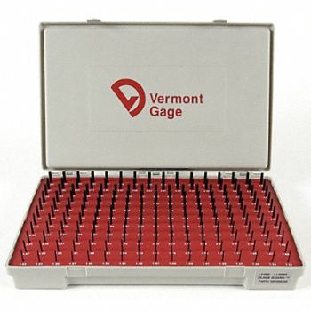 VERMONT GAGE Black Ox-Coated Pin Gauge Set Metric, 5VUF2