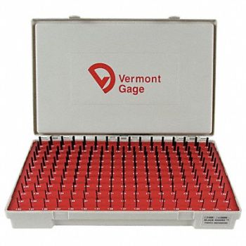 VERMONT GAGE Black Ox-Coated Pin Gauge Set Metric, 5VUF5