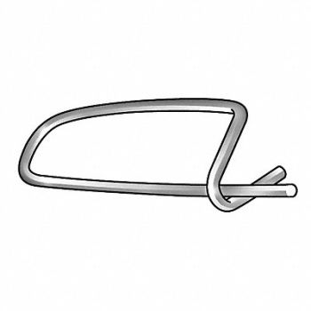 GRAINGER APPROVED Safety Pin Zinc 3/64 x1-53/64L PK100, 2UJG7