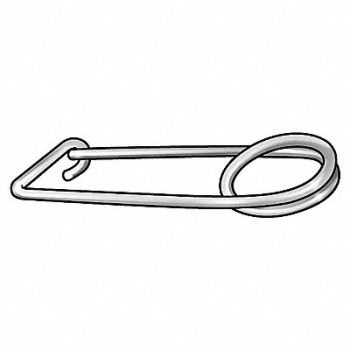 ITW BEE LEITZKE SafetyPin Zinc 0.148x3 3/4 Sq Pk10, 2WZV9