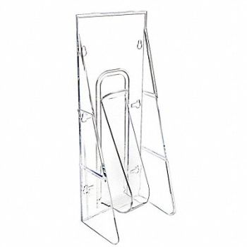 DEFLECTO Leaflet Holder 1 Compartment Clear, 5VXX8