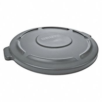 RUBBERMAID COMMERCIAL PRODUCTS D1935 Trash Can Top Flat Snap-On Closure Gray, 5W002