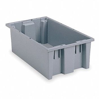 AKRO-MILS F8962 Stack and Nest Ctr Gray Solid Polymer, 5YN04