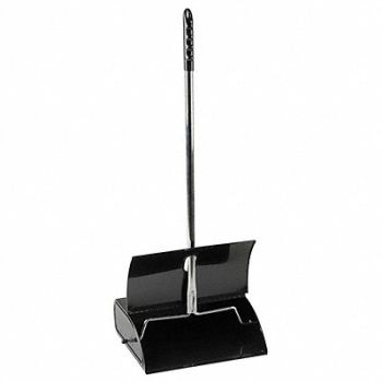 TOUGH GUY Long Handled Dust Pan Black, 5W640